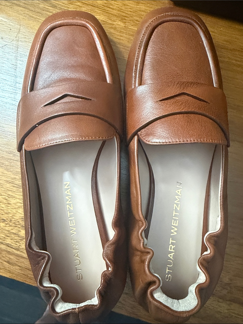 Stuart Weitzman Leather Penny Loafers